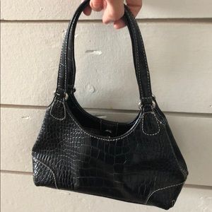 Black alligator shoulder bag purse !💕